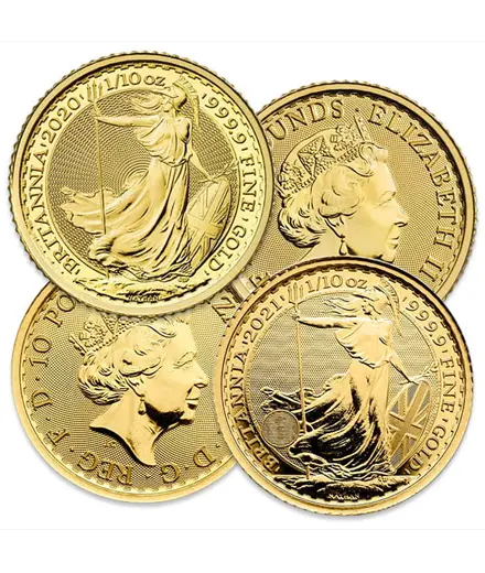1/10th Troy Oz British Gold Britannia, .9999 Pure