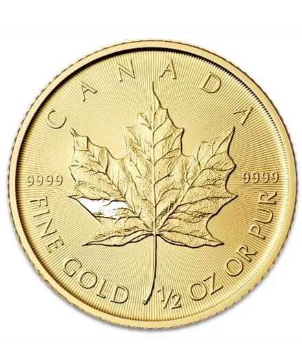 1/2 Oz Canadian Gold Maple Leaf Coins