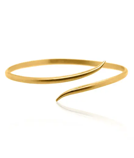 Gold Bangle - Arrow **Matte Finish** - 23.9 Grams, 24K Pure