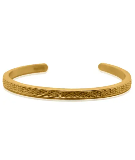 Gold Bangle - Embellished **Matte Finish** - 34.6 Grams, 24K Pure