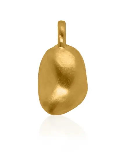 Gold Pendant - Pebble **Matte Finish** - 18.4 Grams, 24K Pure