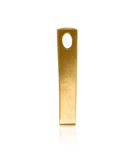 Gold Pendant - Sharp Obelisk **Matte Finish** - 9.7 Grams, .24K Pure